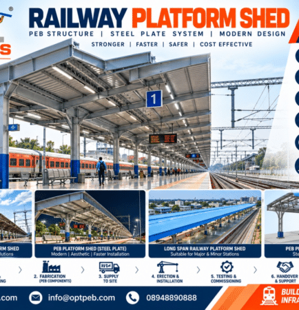 Modern Railway Platform Shed in India