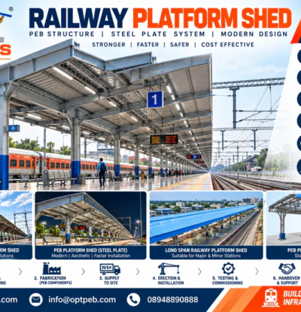 Modern Railway Platform Shed in India