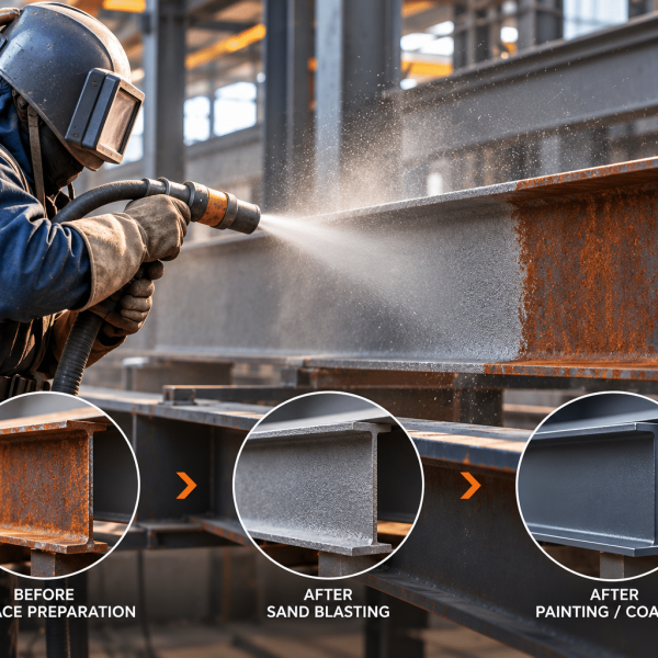 3. Sand Blasting for Better Surface Preparation
